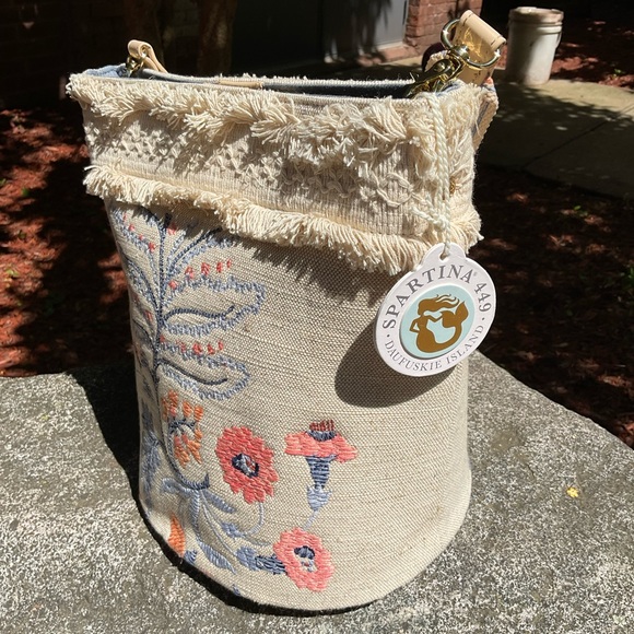 👛Spartina 449 Aubrey Fringe Bucket Bag - Picture 5 of 10